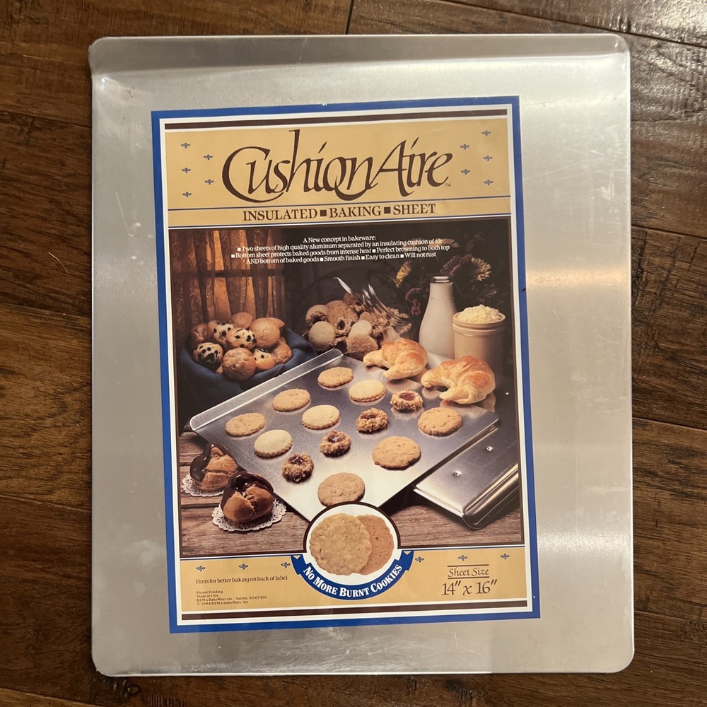 NOS 1984 REMA Bake Ware Cushion Aire insulated Baking Sheet Tray 14" X 16" NEW